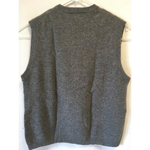 Vintage Christopher Rand The Bay Men's Vest Pure New Wool Gray V-Neck Size XL - Picture 3 of 6